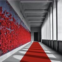 Tapis rouge personnalisé en feutre non tissé pour événements, mariages, expositions, salons professionnels
