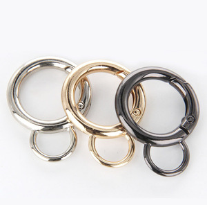LFEDC Multi Sizes <span class=keywords><strong>Double</strong></span> O Ring Black Silver Gold Snap Spring O Shape Zinc Metal Alloy <span class=keywords><strong>Mousqueton</strong></span> for Bags Phones Backpacks - Product Image 4