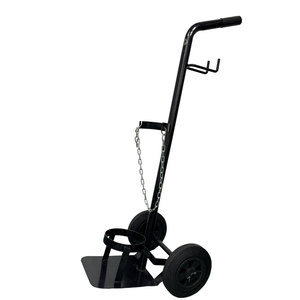 Industrial Single Oxygen Cylinder Hand Truck Steel Gas Tank Trolley <b>Welding</b> Bottle <b>Cart</b> Chain Lock Workshop Material Handling - Product Image 2
