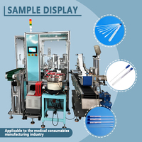 Machine d'assemblage de tampons d'échantillonnage stériles jetables à grande vitesse pour la fabrication de tampons médicaux