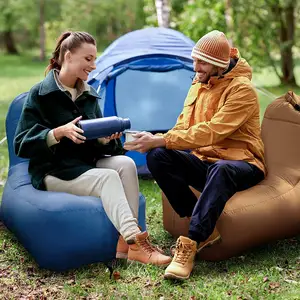 WOQI Outdoor Camping Luftbett Sofa Cum Chair Aufblasbare Liege Lazy Sitzsack Couch Air sofa