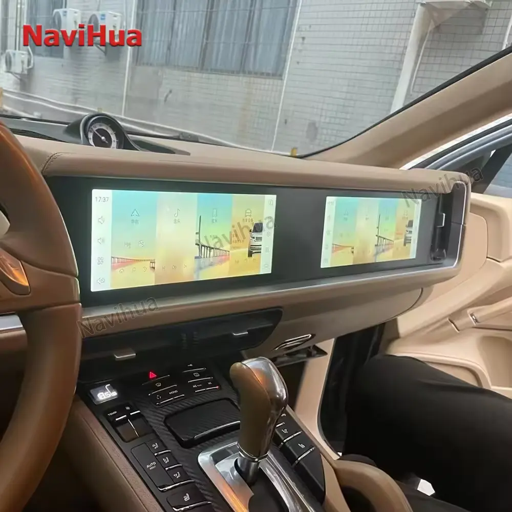 Navihua For Porsche Cayenne 2018-2023 New Dual 12.3inch Upgrade Android Auto Car Radio Touch Screen Multimedia Player
