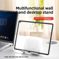 Soporte de Pared para Teléfono y Tableta Sin Perforación, Material ABS, Estabilización de Imagen, Soporte Impermeable para Baño, Soporte Plegable de Escritorio