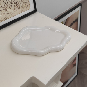 Đĩa Gốm Hình Đám Mây Màu Trắng Thiết Kế Đơn Giản Mới Khay Phục Vụ Để Trang Trí Nhà Cửa - Product Image 4