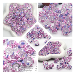 Cuentas de aceite pesado pintadas a mano, suministros de manualidades DIY para bolígrafos con cuentas, colgantes para coche, colgantes para bolsos y joyería para el cabello - Product Image 1