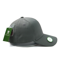 Casquette de baseball en polyester blanc et gris à 6 panneaux avec logo brodé personnalisé, visière magnétique et autocollant magique pour hommes et femmes