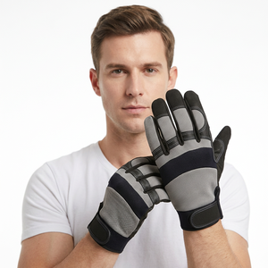 Anti-Slip PU Work Gloves <b>Textured</b> Fingertips Elastic Wristband General Purpose 4 Mil 10-inch Silicone-free <b>Powder</b>-free - Product Image 5