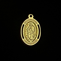 Pendentif croix de foi en acier inoxydable personnalisé plaqué or accessoire de charme religieux chrétien à la mode pour anniversaire