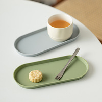 Assiettes en silicone de qualité alimentaire (pour desserts, collations, sushis, pots à saveurs, rangement) Forme irrégulière Style moderne minimaliste