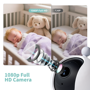 1080P HD 5-дюймовый видеоняни, высококачественное видео, обнаружение крика и настраиваемые оповещения. Поддерживает до 4 камер - Product Image 2