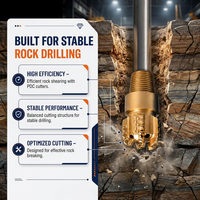 Буровое долото Drillsoltek 2026 PDC для бурения скважин на воду, алмазное долото без отбора керна для бурения по камню