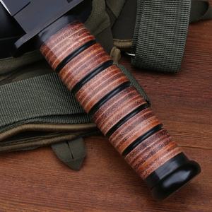 Cuchillo Táctico Personalizable KB1217, Hoja de Acero Inoxidable de Alta Calidad, Mango Fijo de Madera y Cuero para Uso Industrial, Bricolaje y OEM - Product Image 3