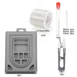 Kit d'outils de fabrication de colliers, ensemble de perles pour la création de bijoux, forme rectangulaire, respectueux de l'environnement - Product Image 2