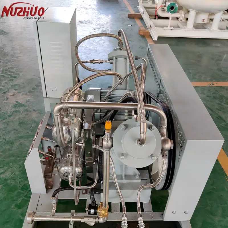 NUZHUO 200bar O2 Compresseur médical de surpression de gaz Compresseur haute pression pour la mise en bouteille d'oxygène