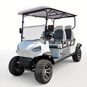 Carrito de golf elevado y duradero con faros LED brillantes para el transporte de huéspedes en el área panorámica del manor - Product Image 2