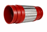 Tuyau flexible tressé en acier inoxydable SS304/316 personnalisé, tuyau métallique ondulé résistant aux produits chimiques, raccord à bride et fileté flexible