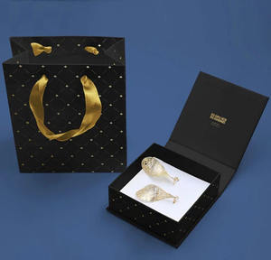 กล่องของขวัญโลโก้ปั๊มฟอยล์ทองคุณภาพสูง กระดาษเคลือบพร้อมฝาแม่เหล็ก เคลือบ UV ออกแบบด้วยโปรแกรม <span class=keywords><strong>Adobe</strong></span> <span class=keywords><strong>Indesign</strong></span> สำหรับงานนำเสนอ - Product Image 3