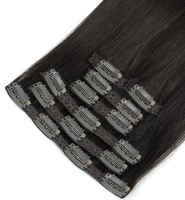 Ekstensi Rambut Tebal Full End Harga Pabrik, Weft Tak Terlihat, Remy Human Hair Double Drawn, Ekstensi Rambut Jepit Lace