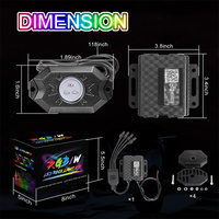 Lumières LED RGB sous voiture, 4, 6, 8 ou 12 pods, contrôle par télécommande RF et application téléphonique, IP68