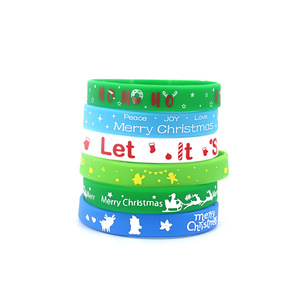 Kreatives Weihnachts-Silikonarmband mit Cartoon-Muster, Gummiarmband für Kinder, Feiertagsparty-Dekoration und Geschenk - Product Image 3