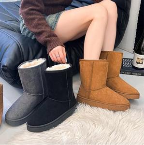 Nuovi Stivali da <span class=keywords><strong>Donna</strong></span> a Metà Polpaccio con Stampa Leopardata, Vendita Calda, <span class=keywords><strong>Scarpe</strong></span> da Neve con Piattaforma, Calde per l'Inverno - Product Image 6