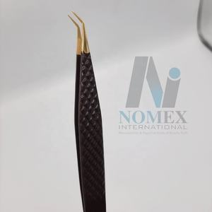 แหนบถอนขนตาเพิ่มวอลลุ่ม90องศาทำจากสเตนเลสสตีลเคลือบผงช็อกโกแลตโลโก้แบบกำหนดเอง - Product Image 3