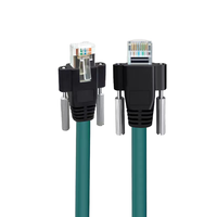 CAT 5e 6A RJ45 M/M/F/F sekrup pengunci hadiah kamera TV industri CCD Gigabit Ethernet LAN kabel interkoneksi