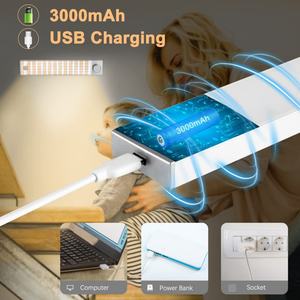 Miroir de maquillage LED rechargeable par USB, à intensité variable, avec détecteur de mouvement, éclairage sous armoire, placard, armoire - Product Image 6