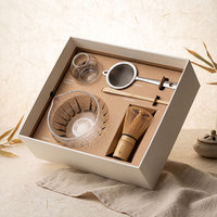 Ensemble Matcha sur Mesure Bol en Verre avec Bec, Kit de Bol Matcha de Voyage en Gros