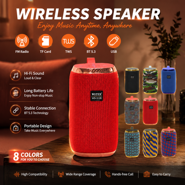 USB Player SD Card BT Portable Speaker Super Quality Outdoor Wireless Speaker