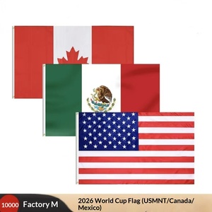 Флаг США, Канады и Мексики 2026 года, 90x150 см, полиэстер, для создания атмосферы, декорации, товары для фанатских мероприятий - Product Image 5