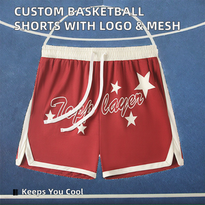 Fabricante de Pantalones Cortos de Baloncesto Personalizados, Malla de Poliéster Sublimada, Nombre, Número y Logotipo Personalizados, OEM, Etiqueta Privada, Venta al Por Mayor - Product Image 2