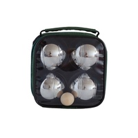 ZQURE Ensemble de 4 boules de pétanque professionnelles durables pour l'entraînement et les loisirs, portable
