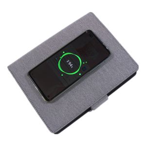 Agenda anneau en cuir a5 doublé power bank carnet <span class=keywords><strong>de</strong></span> notes logo personnalisé - Product Image 3