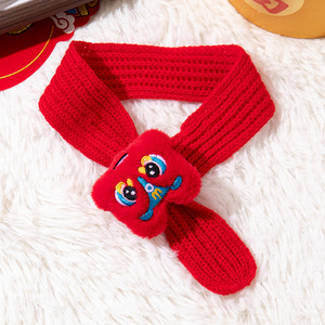 Cute new woolen pet <b>scarf</b>/bib for cats and dogs, warm accessories for dogs, festive <b>red</b> for the New Year. - Product Image 4