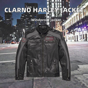 CLARNO STREETWEAR for LEATHER <b>JACKET</b>-Eco-Friendly & Windproof - Product Image 2