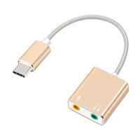 USB C zu Aux 3.5mm External USB Sound Card Adapter 7.1