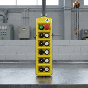 CMK PLB12 Smart Mechanical Plastic Pendant Station Dual-Speed Hoist EOT Crane IP65 Rated 440V <b>Push</b> <b>Button</b> Emergency Stop Made - Product Image 1
