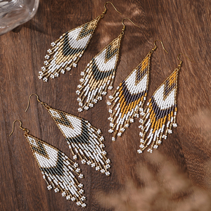 Go2boهو جديد بوهيمي متعدد الألوان شرابة البذور مطرز انخفاض الأقراط المصنوعة يدويا <span class=keywords><strong>Etsy</strong></span> الأزياء والمجوهرات بالجملة النساء الاكسسوارات الحزب - Product Image 4