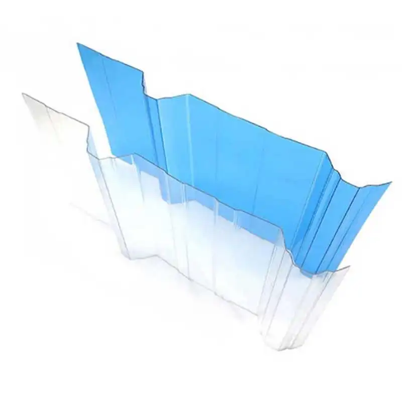 Bardeaux anti-UV transparents personnalisés tuiles ondulées en frp plaques de toiture en fibre de verre