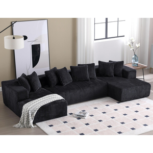 Muebles de Sala de Estar con MOQ Bajo, Sofá Cama en Forma de U, Moderno, Minimalista, sin Patas, Fácil de Transportar - Product Image 6