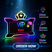 Présentoir VIP personnalisé avec logo LED en plastique et métal, revêtement UV, montage facile, télécommande pour affichage couleur personnalisé