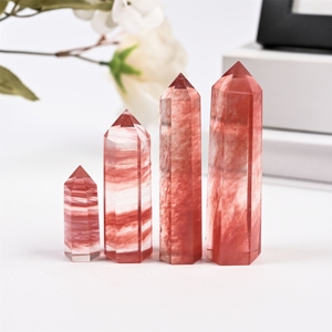 Torre de Cristal de Cuarzo Rojo Fundido, Columna de Cristal Artificial con Energía Positiva y Armonía, Otras Artesanías de Cristal - Product Image 3