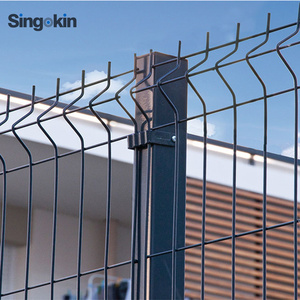 Panneau de clôture en treillis soudé 3D en acier galvanisé commercial, clôture de sécurité en treillis soudé 3D - Product Image 1