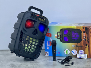 ใหม่ 8 นิ้ว QL-1803 แบบพกพากลางแจ้งสเตอริโอลําโพงระบบไฮไฟ caixa de som วูฟเฟอร์ลําโพงลําโพงคาราโอเกะพร้อม <span class=keywords><strong>mi</strong></span> - Product Image 4