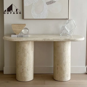 Quyang tùy chỉnh phòng khách trang trí Vanity Tops bàn ý đen đá vôi đá cẩm thạch bên bảng tam giác Bàn cà phê - Product Image 5