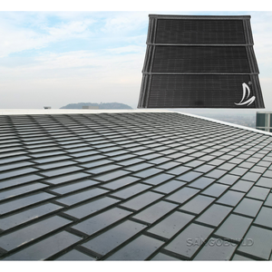 독일에 청정 에너지 태양광 지붕 시트 일체형 태양 전지판 스톤 코팅 태양광 지붕 타일 수출 - Product Image 4