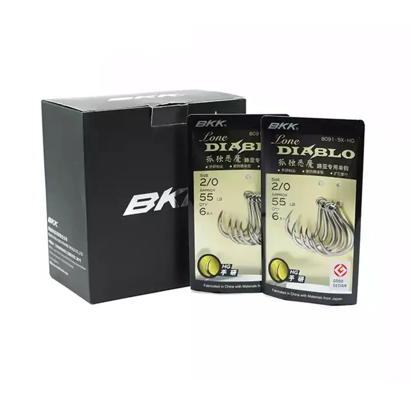 BKK 8091-5X-HG Ultra-antiruggine pesca spinato Jigging Assist ami Diablo gancio singolo in acciaio ad alto tenore di carbonio