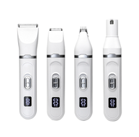 Tondeuse à poils d'animaux à faible bruit, rechargeable, coupe-ongles pour chiens avec lumière LED