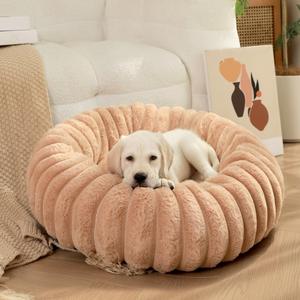 Neues Vertikales Kaninchenplüsch Rundes Haustierbett, Bequemes Donut-Hundebett, Weiche Waschbare Katzenmatte, Haustierkissen - Product Image 4